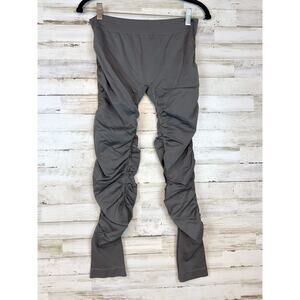 Fit to Go Womens Large Gray Seamless Pull On Leggings Stretch Gray Pants Ruched